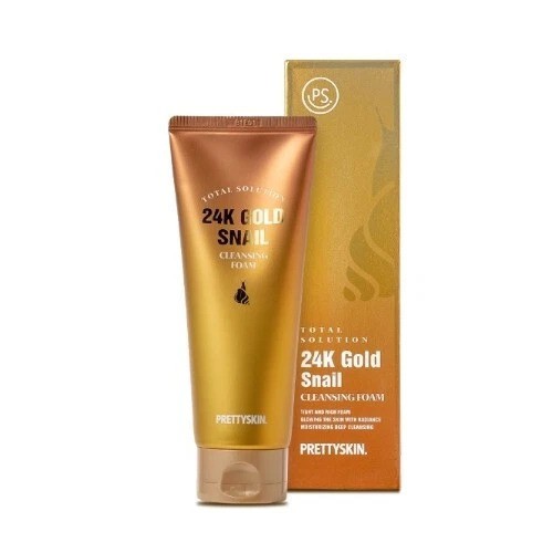 PRETTY SKIN Total Solution 24K Gold Snail Cleansing Foam 150ml Korean Skin Care in Bd