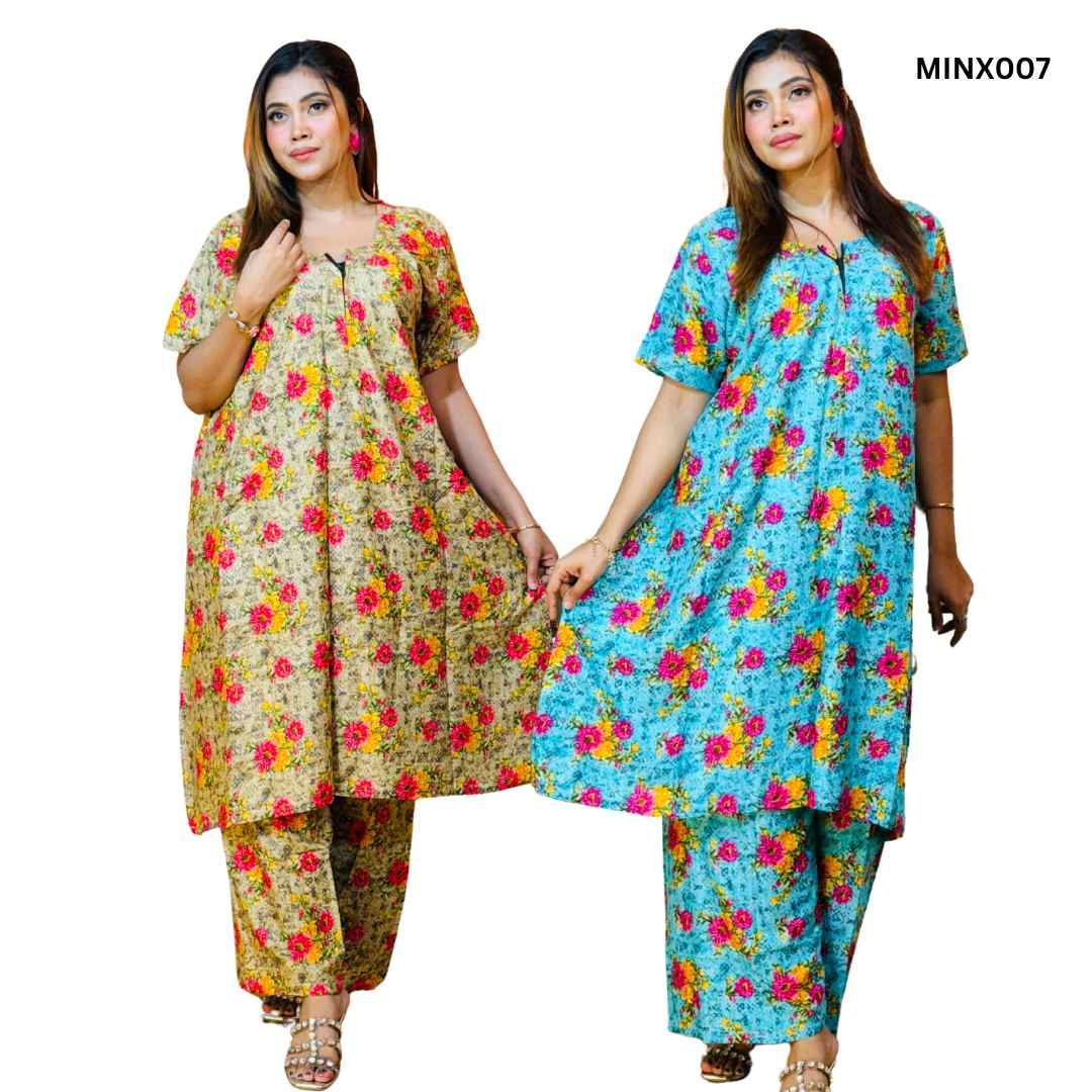 China Linen Mini Maxi Combo Set For Ladies