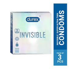 Durex Invisible Super Ultra Thin Condoms 3pcs Pack