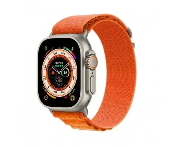 DT8 Ultra Max Smartwatch with Double Straps- Silver & Orange