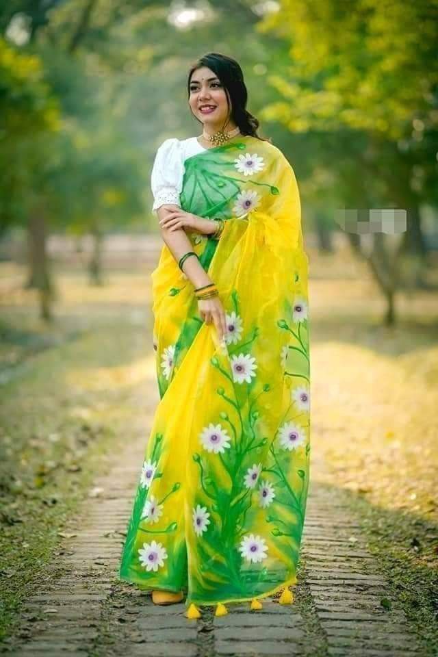 Half Silk Saree Pic