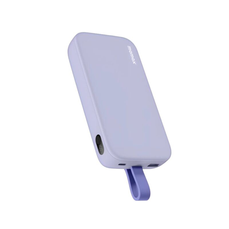 Momax PD5 20,000mAh 22.5W Power Bank with Type-C Cable – Purple