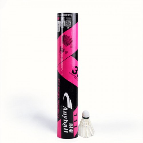 3 in 1 Badminton Feather Shuttlecock Super Durable Anyball 111 (12 Pieces)
