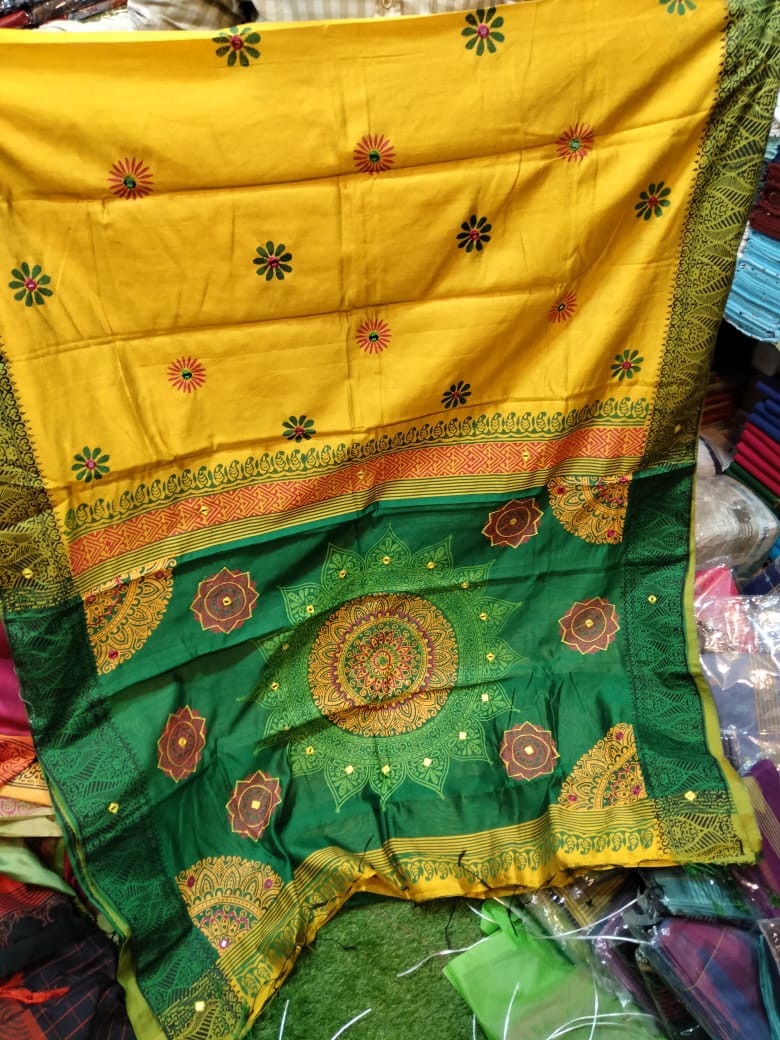 Embroidered Dupion Silk Saree