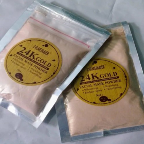 24K Gold Active Face Mask Powder Whitening Brightening Mask Anti-aging Wrinkle Remove Blackheads Fade Spot Face Masks Skin Care Vnce Lncei