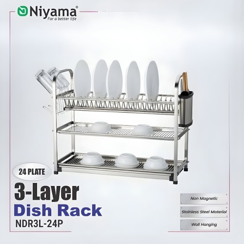 Niyama 3 Layer 24 Plate Dish Rack NDR-3L-24P price in bd
