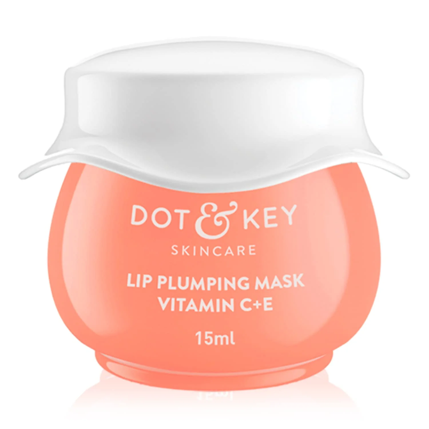 Dot & Key Lip Plumping Mask With Vitamin C + E 15ML For Naturally Glowing Lips, Fades Lip Pigmentation, Smoothes Flaky & Dry Lips, Lip Mask For Soft, Smooth & Plump Lips (Blood Orange & Nectarine)