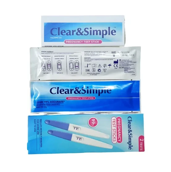 Clear & Simple Pregnancy Test Sticks 2pcs