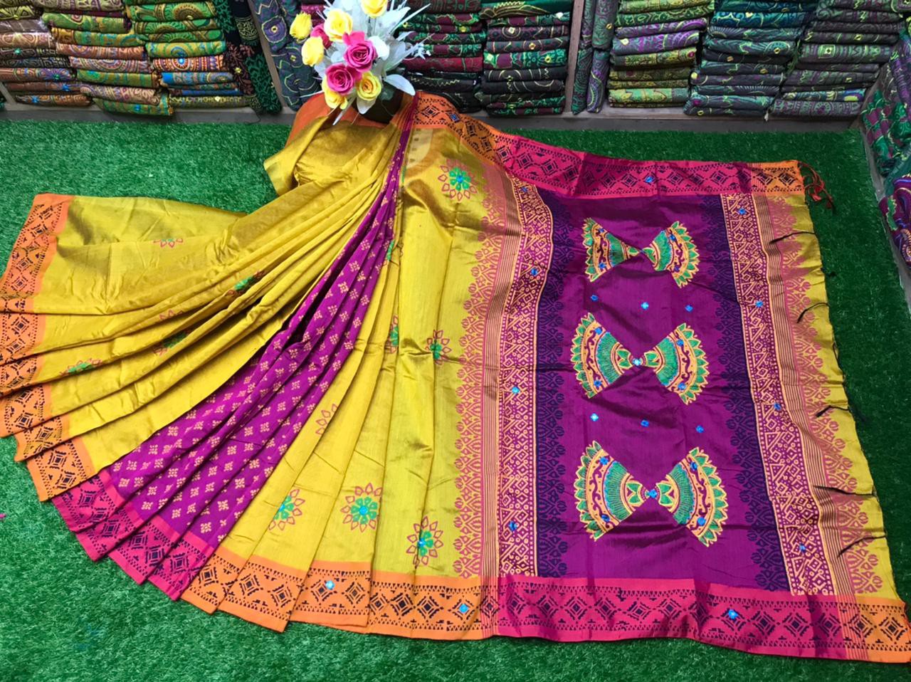 New Best quality Embroidered Dhupian Silk Saree