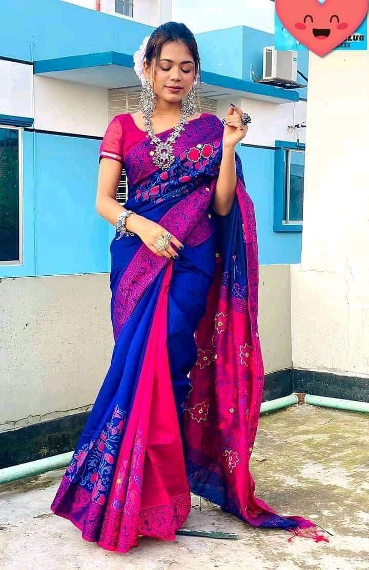 quite easy Dhupian silk saree