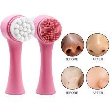 Face Manual Portable Cleaning Massage Brush Deep Cleansing Pores Skin Care Hot Double-sided Silicone Cleansing Tool