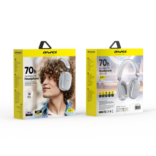 Awei AT7 Wireless Overhead Earphone 70 hours