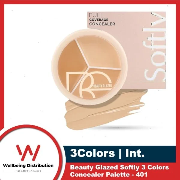 Beauty Glazed Softly 3 Colors Concealer Palette – Shade#401, 402