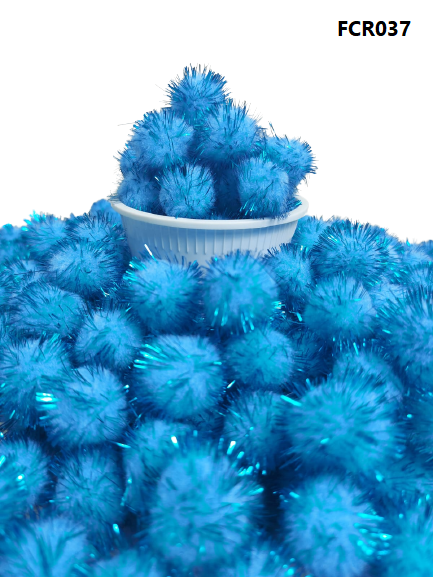 Soft Fluffy Glitter Pompom for Kids Craft