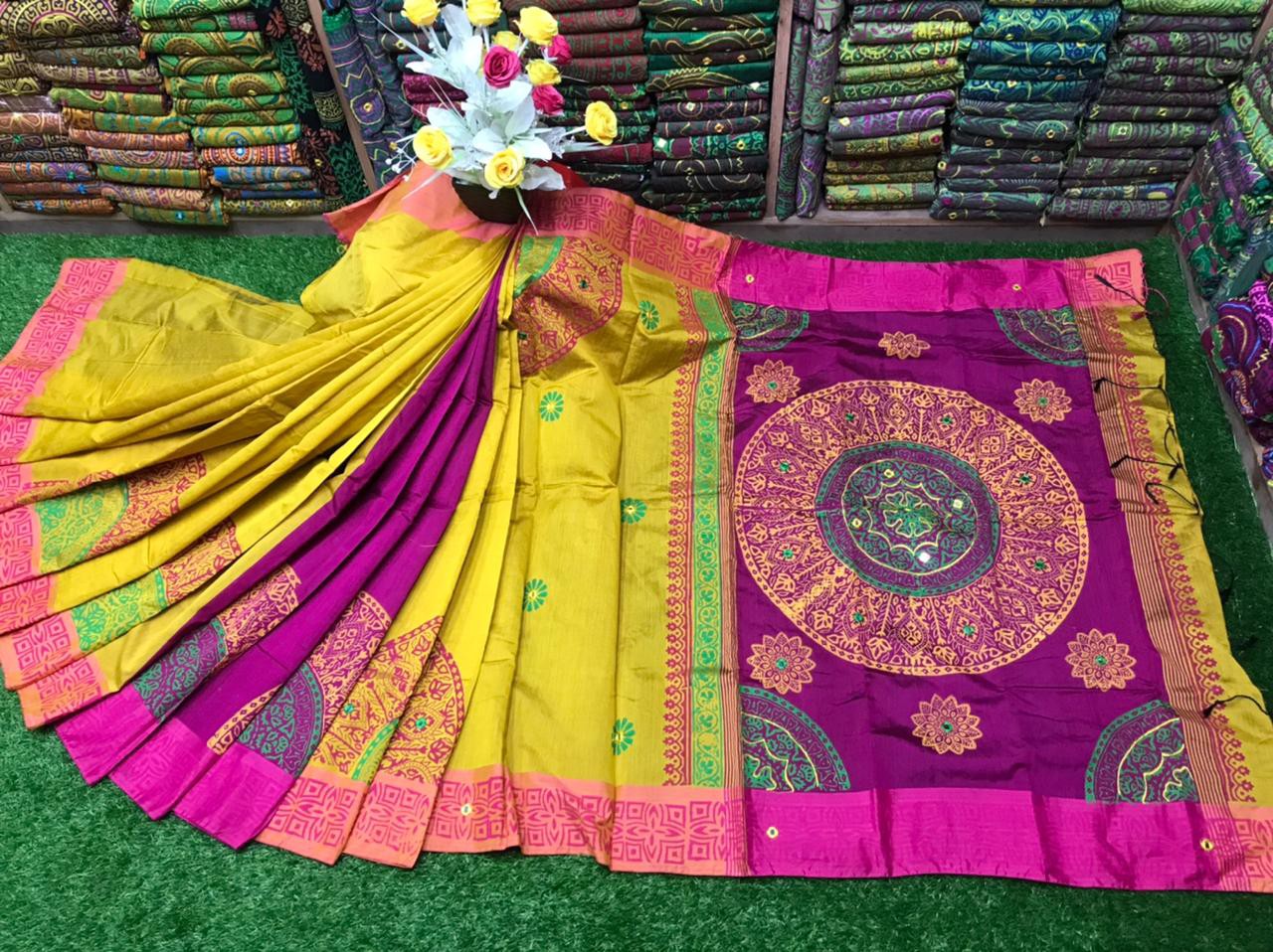 Embroidered Dupion Silk Saree