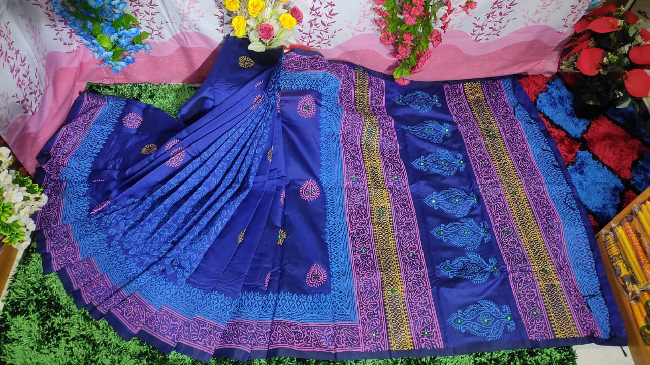 Embroidered Dupion Silk Saree