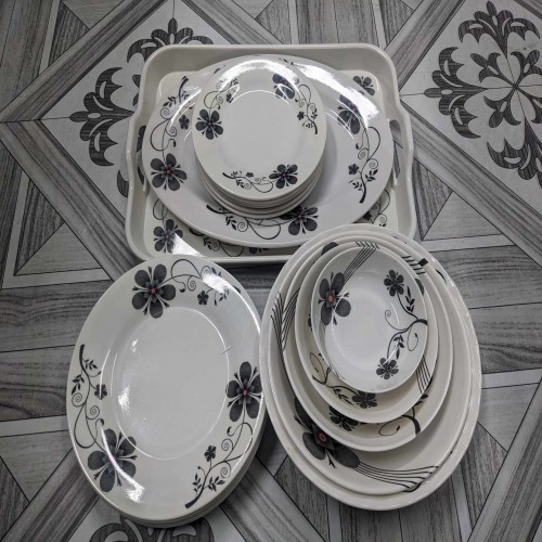 Rojonigondha melamine dinner set (19 Pieces)