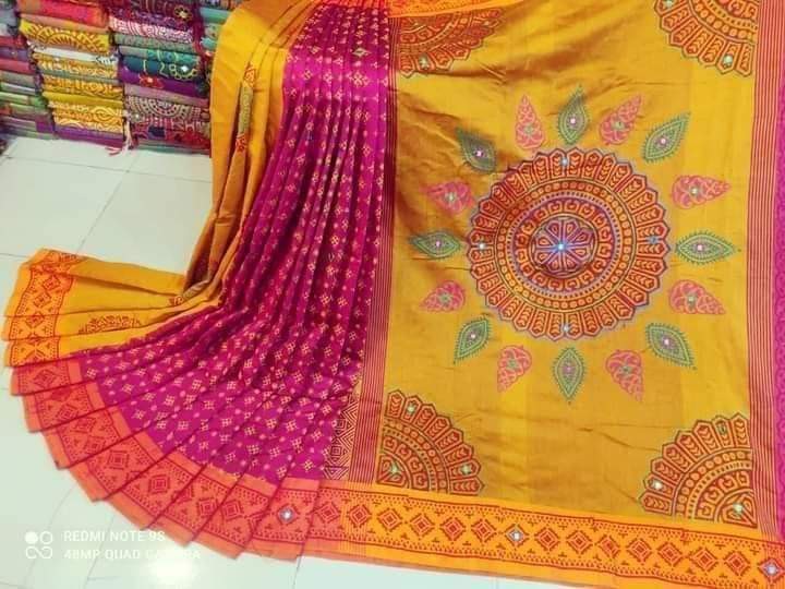 Embroidered Dupion Silk Saree