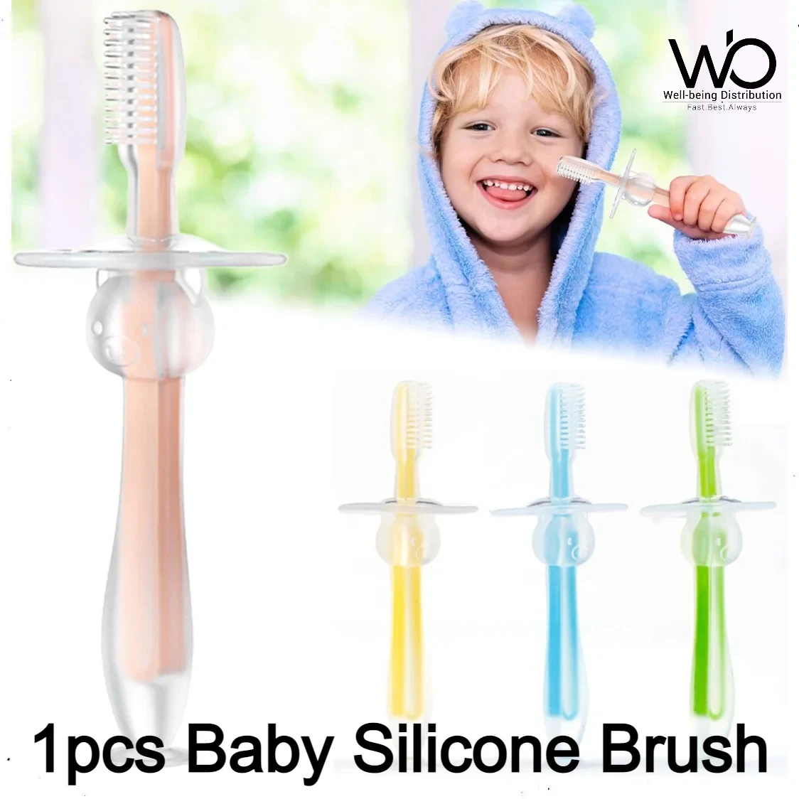 1pcs Soft Silicone Toothbrush for Baby